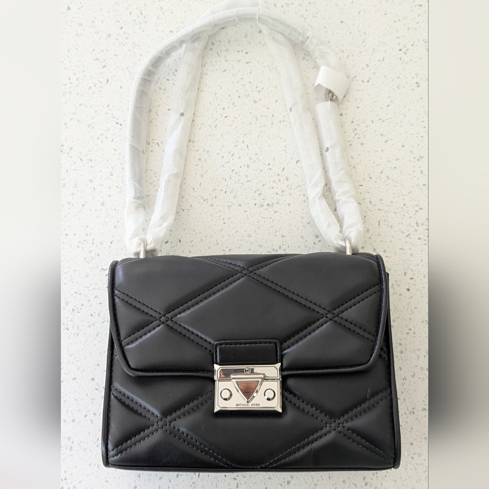 MK Black Quilted Bag - Serena